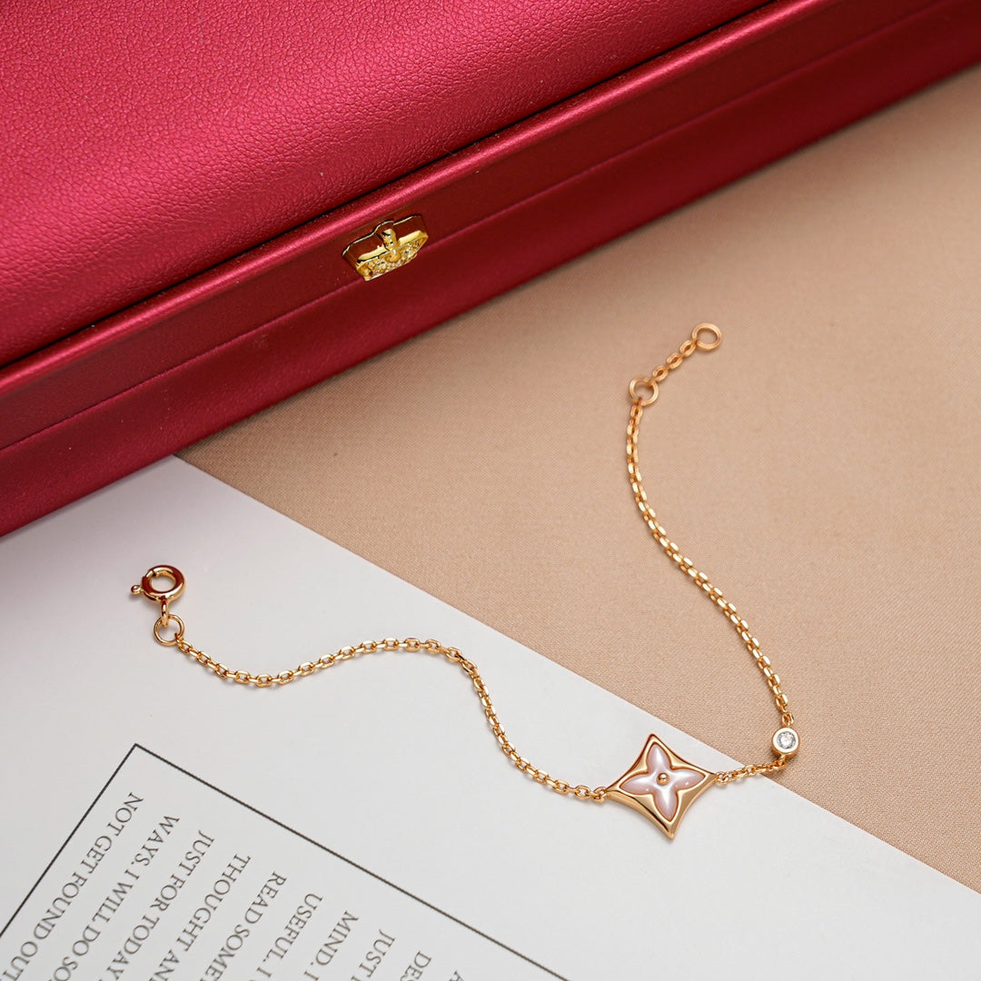 ¡®Aura Jewels¡¯STAR 1 DIAMOND PINK GOLD BRACELET