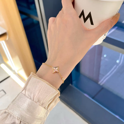 ¡®Aura Jewels¡¯STAR 1 DIAMOND PINK GOLD BRACELET