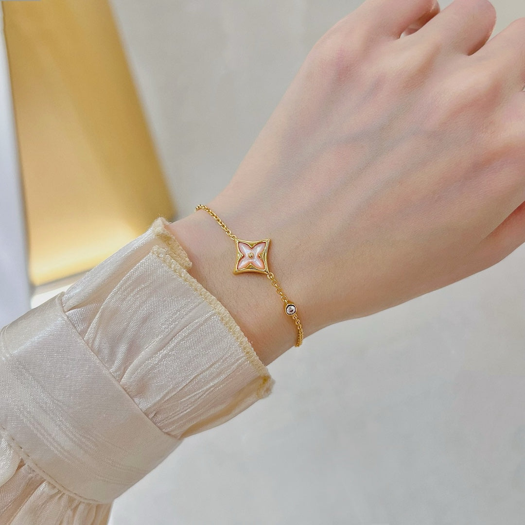 ¡®Aura Jewels¡¯STAR 1 DIAMOND PINK GOLD BRACELET