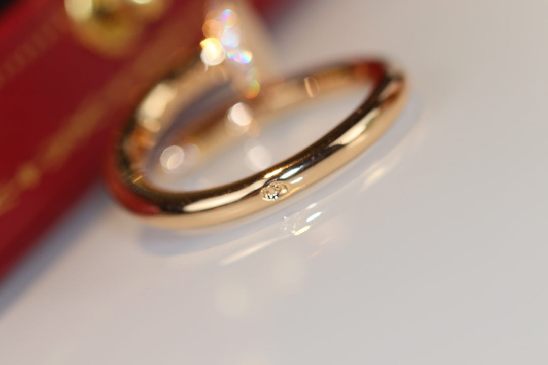 [Aura Jewels]Size 7 ring with real gold and diamonds