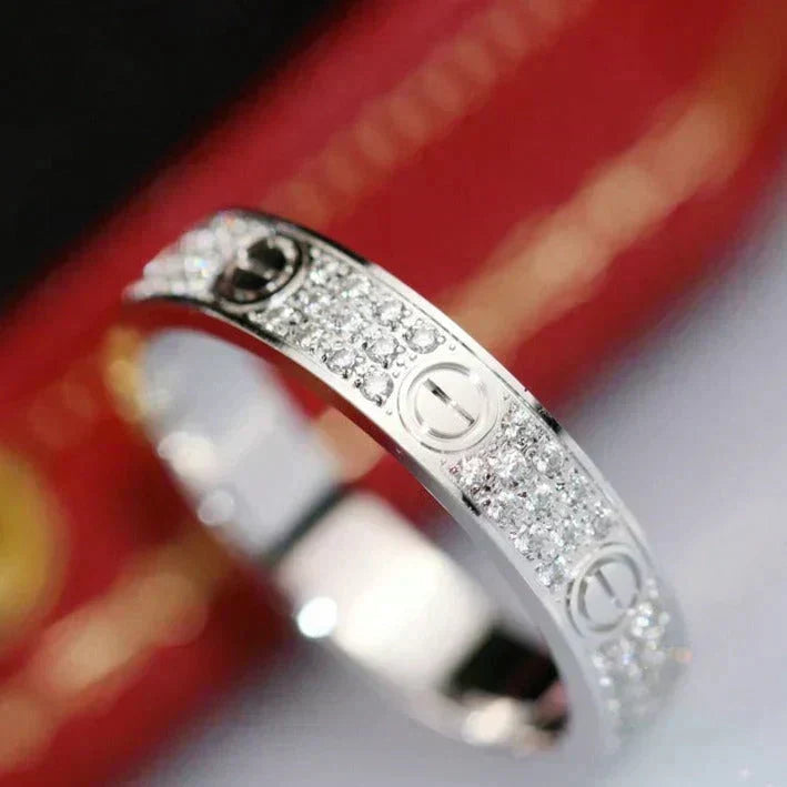 ¡®Aura Jewels¡¯LOVE RING 3.6MM DIAMOND PAVED