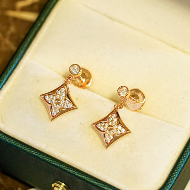 ¡®Aura Jewels¡¯STAR DIAMONDS EARRINGS GOLD