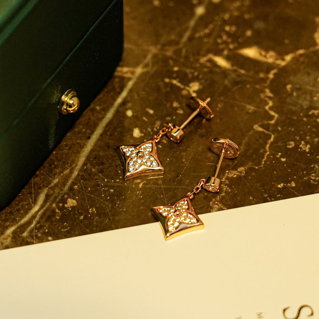 ¡®Aura Jewels¡¯STAR DIAMONDS EARRINGS GOLD