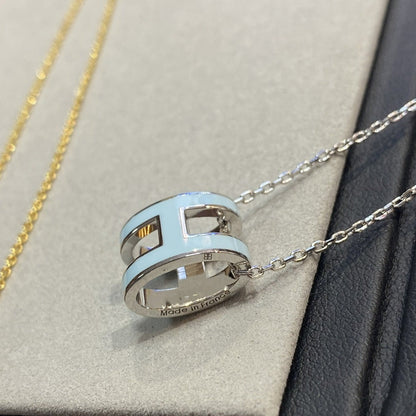 ¡®Aura Jewels¡¯POP H LIGHT BLUE NECKLACE