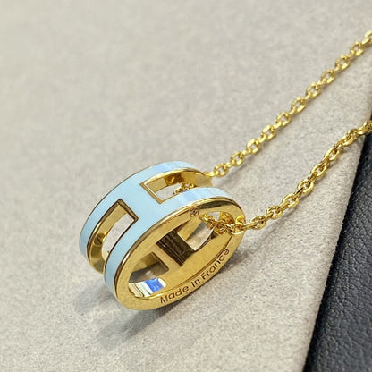 ¡®Aura Jewels¡¯POP H LIGHT BLUE NECKLACE
