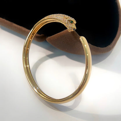 ¡®Aura Jewels¡¯PANTHERE GOLD DIAMOND OPEN BRACELET