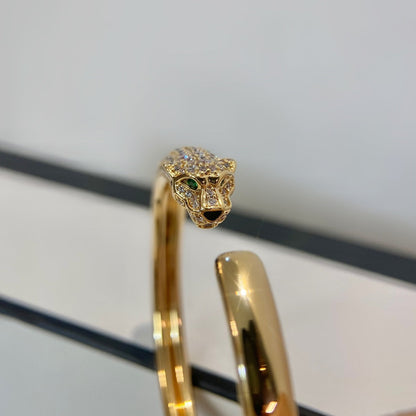 ¡®Aura Jewels¡¯PANTHERE GOLD DIAMOND OPEN BRACELET