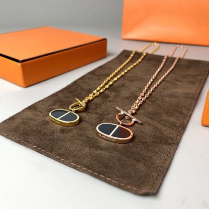 ¡®Aura Jewels¡¯CHAINE VERSO BLACK CERAMIC NECKLACE