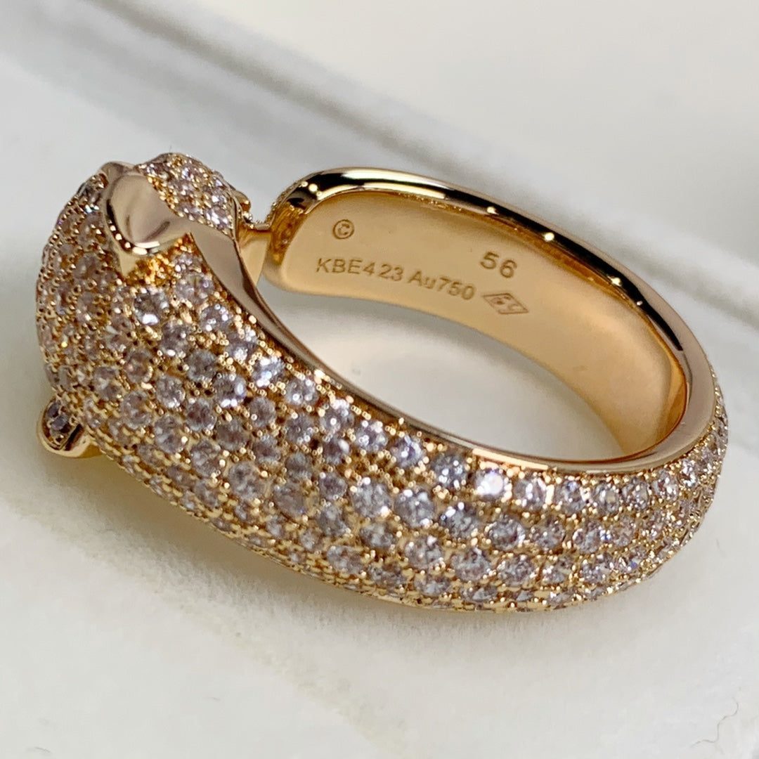 ¡®Aura Jewels¡¯PANTHERE PINK GOLD DIAMOND RING