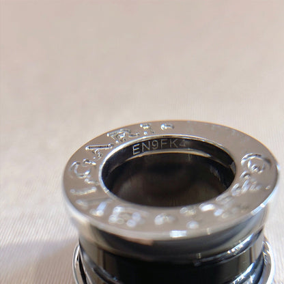 [Aura Jewels]ZERO 1 BLACK CERAMIC SILVER NECKLACE