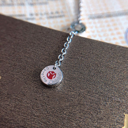 [Aura Jewels]ZERO 1 BLACK CERAMIC SILVER NECKLACE