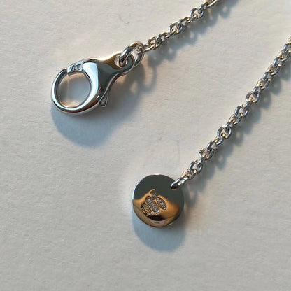 [Aura Jewels]ZERO 1 BLACK CERAMIC SILVER NECKLACE