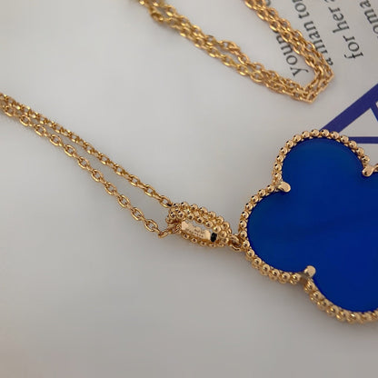 ¡®Aura Jewels¡¯CLOVER 25MM NECKLACE TURQUOISE ROSE GOLD