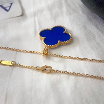 ¡®Aura Jewels¡¯CLOVER 25MM NECKLACE TURQUOISE ROSE GOLD