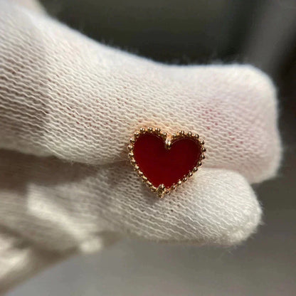 ¡®Aura Jewels¡¯HEART CARNELIAN STUD EARRINGS