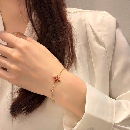 ¡®Aura Jewels¡¯COLOR STAR CARNELIAN PINK GOLD DIAMOND BRACELET