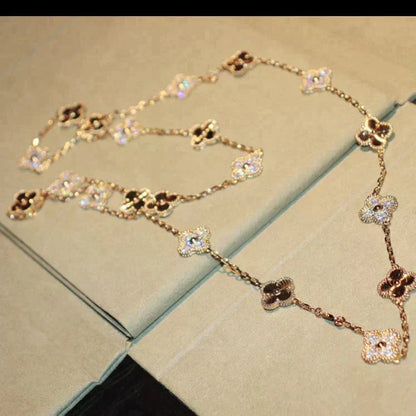 ¡®Aura Jewels¡¯CLOVER 20 MOTIFS LASER DIAMOND NECKLACE