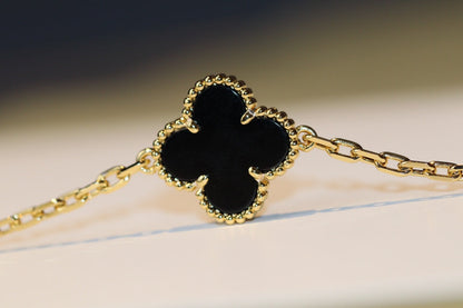 ¡®Aura Jewels¡¯CLOVER 20 MOTIFS ONYX ROSE GOLD