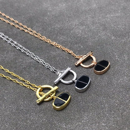 ¡®Aura Jewels¡¯CHAINE VERSO BLACK CERAMIC  NECKLACE