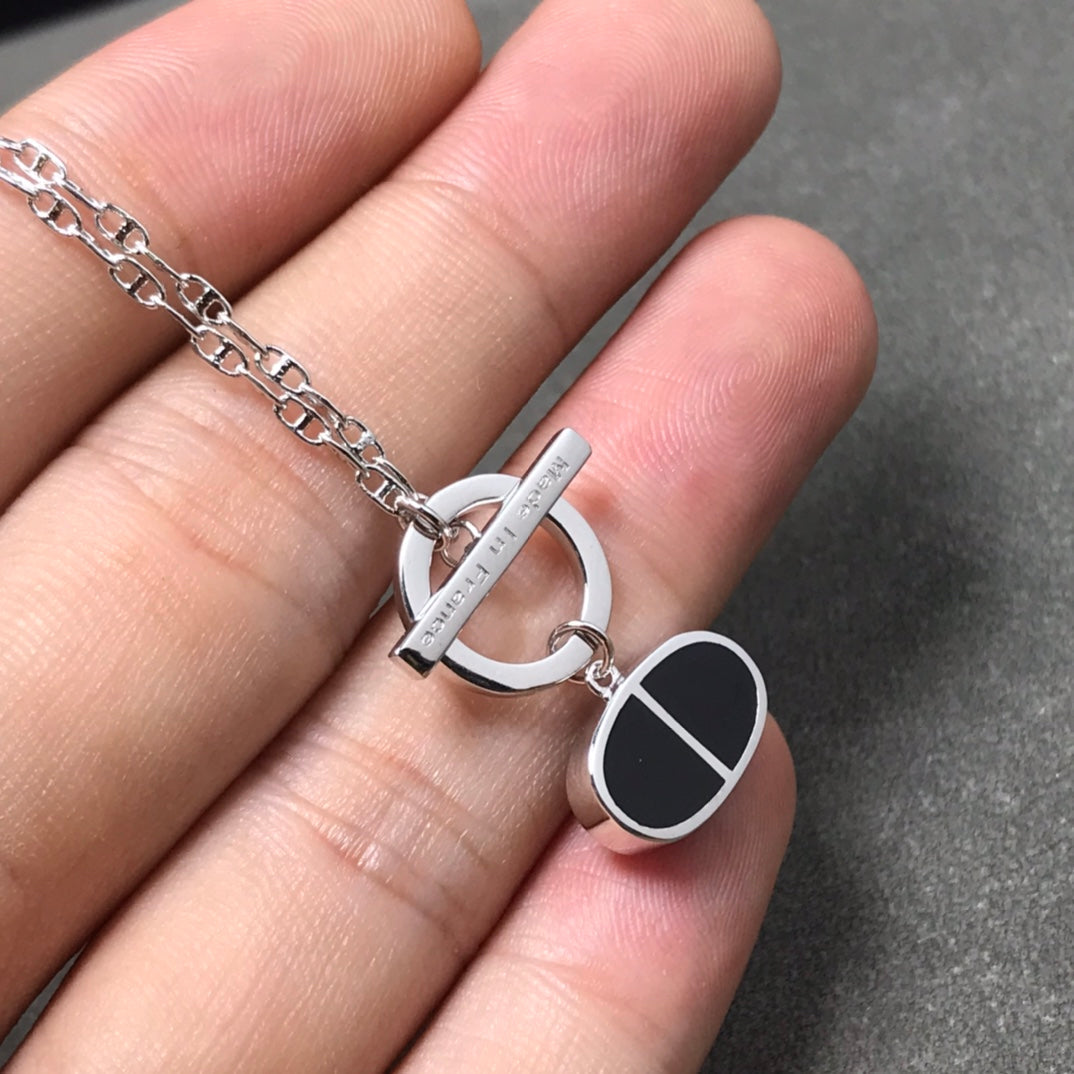 ¡®Aura Jewels¡¯CHAINE VERSO BLACK CERAMIC  NECKLACE