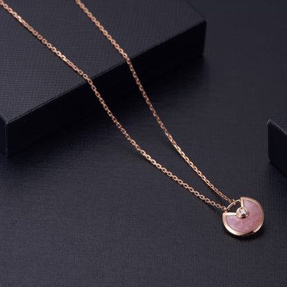 ¡®Aura Jewels¡¯AMULETTE ROSE GOLD PINK MOP NECKLACE