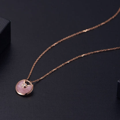 ¡®Aura Jewels¡¯AMULETTE ROSE GOLD PINK MOP NECKLACE