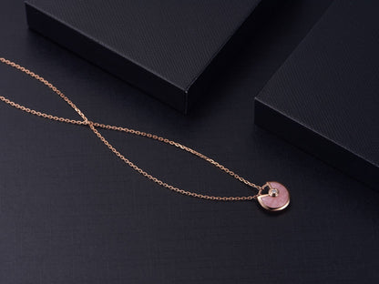 ¡®Aura Jewels¡¯AMULETTE ROSE GOLD PINK MOP NECKLACE