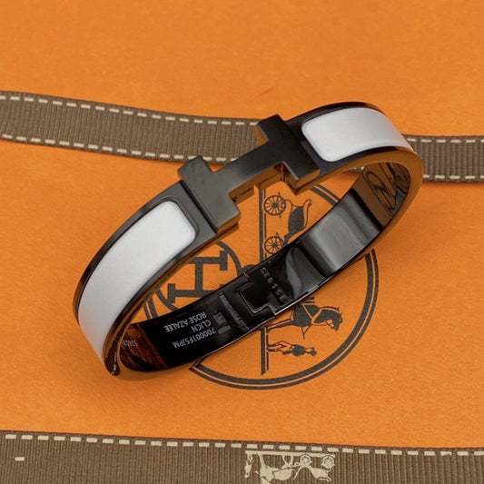 ¡®Aura Jewels¡¯H BRACELET 12MM BLACK WHITE CERAMIC