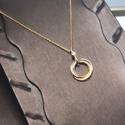 ¡®Aura Jewels¡¯TRINITY SILVER GOLD PINK GOLD NECKLACE