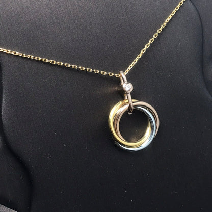 ¡®Aura Jewels¡¯TRINITY SILVER GOLD PINK GOLD NECKLACE