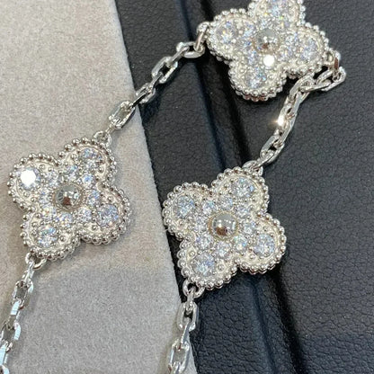 [Aura Jewels] New  CLOVER 5 MOTIF FULL DIAMOND BRACELET COLLECTION