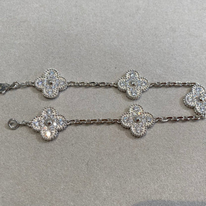 [Aura Jewels] New  CLOVER 5 MOTIF FULL DIAMOND BRACELET COLLECTION
