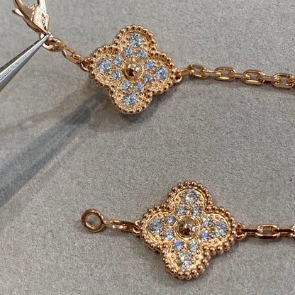 [Aura Jewels] New  CLOVER 5 MOTIF FULL DIAMOND BRACELET COLLECTION