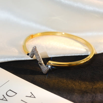¡®Aura Jewels¡¯VOLTE UPSITE DOWN GOLD DIAMOND BRACELET