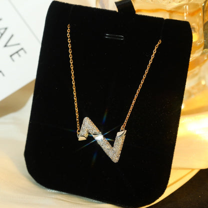¡®Aura Jewels¡¯VOLT SILVER DIAMOND PEDANT NECKLACE