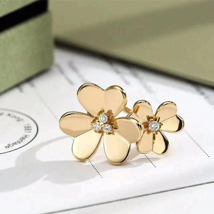 ¡®Aura Jewels¡¯CLOVER COMOS GOLD DIAMOND RING