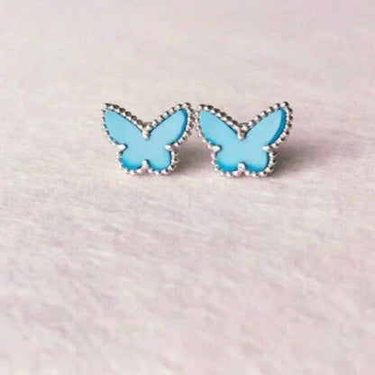 ¡®Aura Jewels¡¯BUTTERFLY TURQUOISE EARRINGS SILVER
