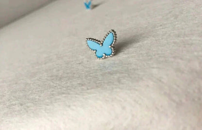 ¡®Aura Jewels¡¯BUTTERFLY TURQUOISE EARRINGS SILVER