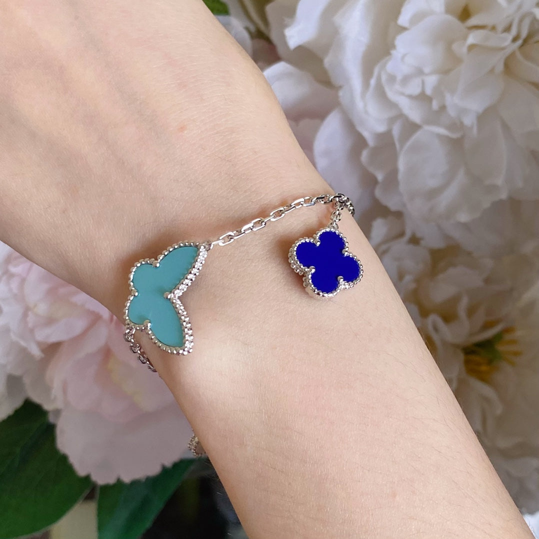 ¡®Aura Jewels¡¯LUCKY SPRING SILVER BRACELET 4 MOTIF