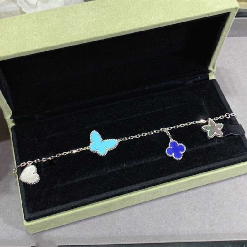 ¡®Aura Jewels¡¯LUCKY SPRING SILVER BRACELET 4 MOTIF
