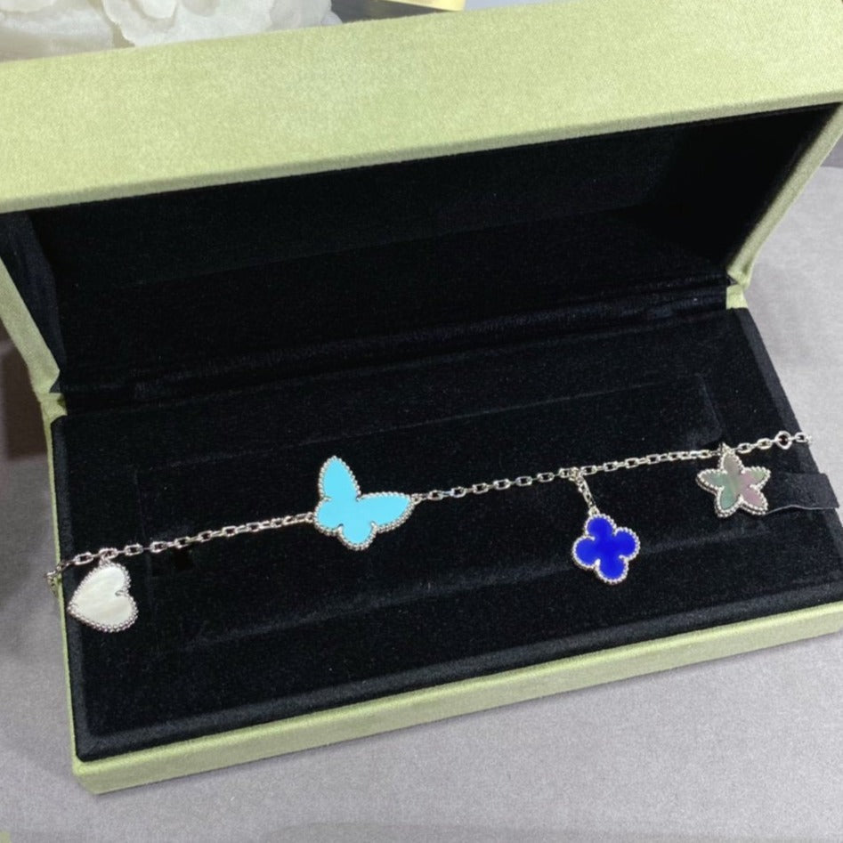 ¡®Aura Jewels¡¯LUCKY SPRING SILVER BRACELET 4 MOTIF