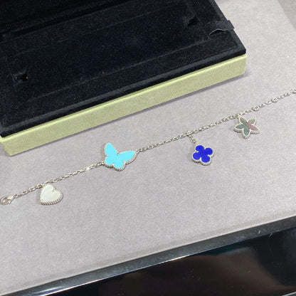 ¡®Aura Jewels¡¯LUCKY SPRING SILVER BRACELET 4 MOTIF