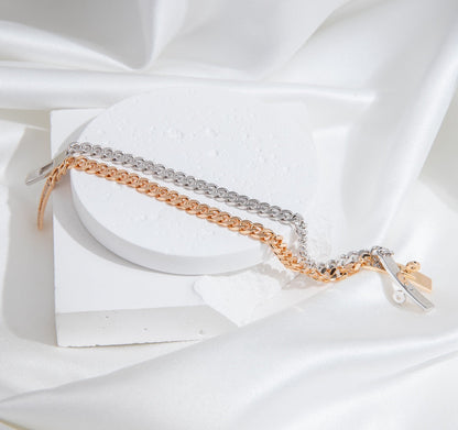 ¡®Aura Jewels¡¯KELLY CHAIN SILVER DIAMOND BRACELET