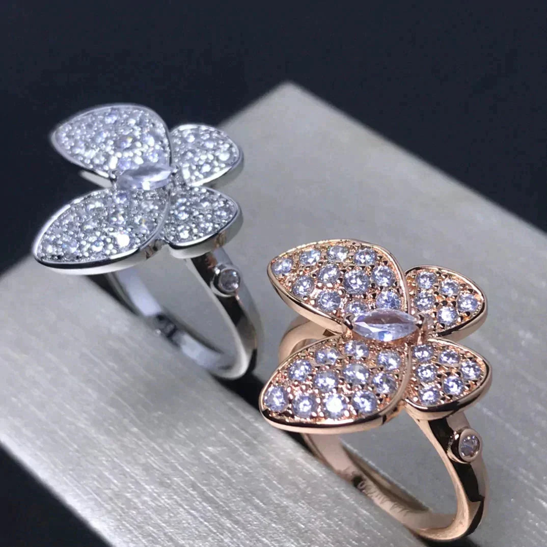 ¡®Aura Jewels¡¯BUTTERFLY PINK GOLD DIAMOND RING