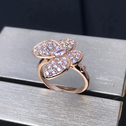 ¡®Aura Jewels¡¯BUTTERFLY PINK GOLD DIAMOND RING