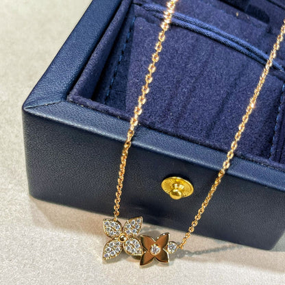 ¡®Aura Jewels¡¯STAR BLOSSOM NECKLACE PINK GOLD DIAMONDS
