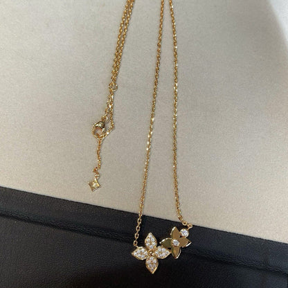 ¡®Aura Jewels¡¯STAR BLOSSOM NECKLACE PINK GOLD DIAMONDS
