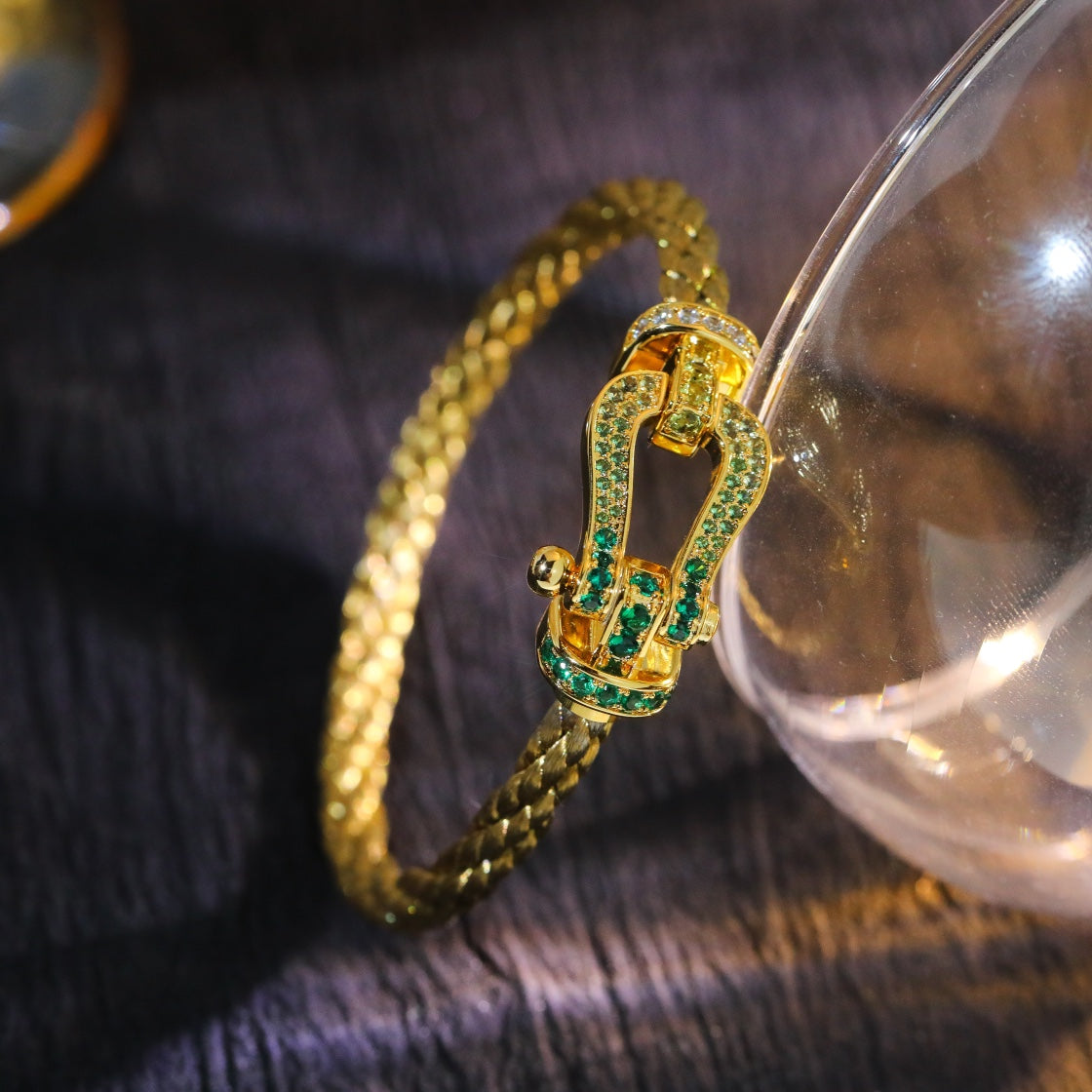 ¡®Aura Jewels¡¯FORCE 10 GOLD GREEN DIAMOND PAVED