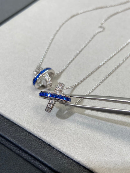 ¡®Aura Jewels¡¯LIENS DIAMOND SILVER NECKLACE
