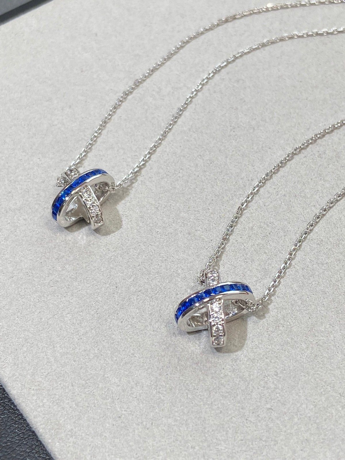 ¡®Aura Jewels¡¯LIENS DIAMOND SILVER NECKLACE